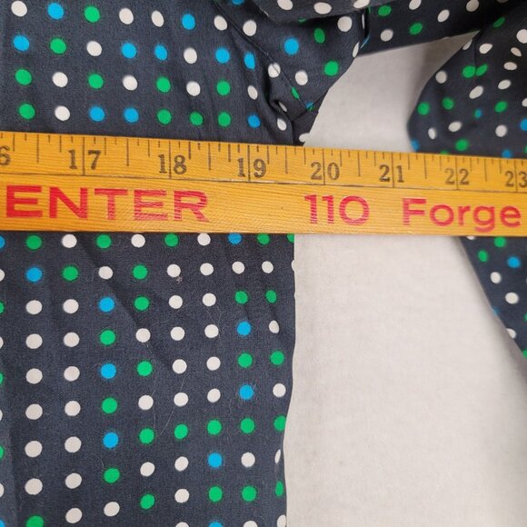 Foxcroft Shaped Fit Wrinkle-Free Size 6 Cotton Shirt Multi Polka Dot - Picture 13 of 14